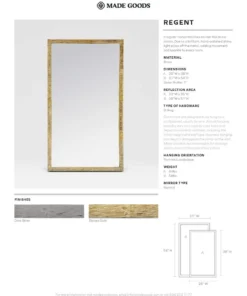 Made Goods Regent Mirror Dark Silver Brass New Arrivals