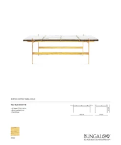 Bungalow 5 Romeo Coffee Table Gold