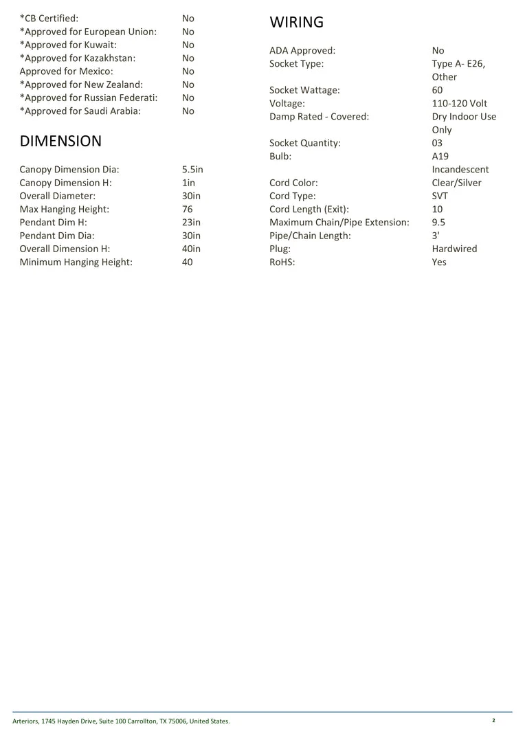 Arteriors Home Ramya Pendant New Arrivals 6 Arteriors Home Ramya Pendant New Arrivals