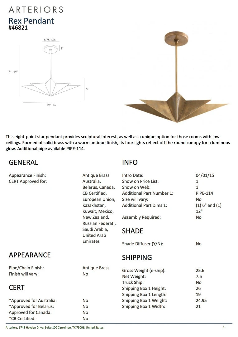 Arteriors Home Rex Pendant New Arrivals 5 Arteriors Home Rex Pendant New Arrivals