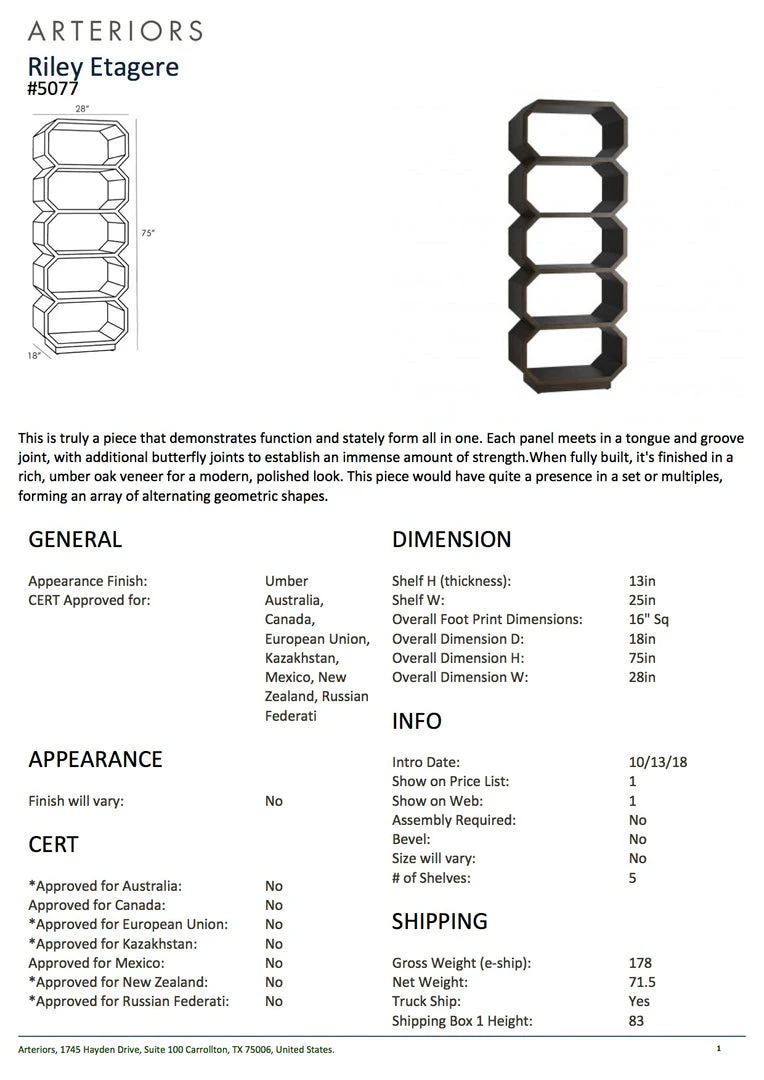 Arteriors Home New Arrivals Riley Etagere 5 Arteriors Home New Arrivals Riley Etagere