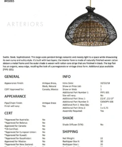 Arteriors Home Rimini Pendant 17 Arteriors Home Rimini Pendant