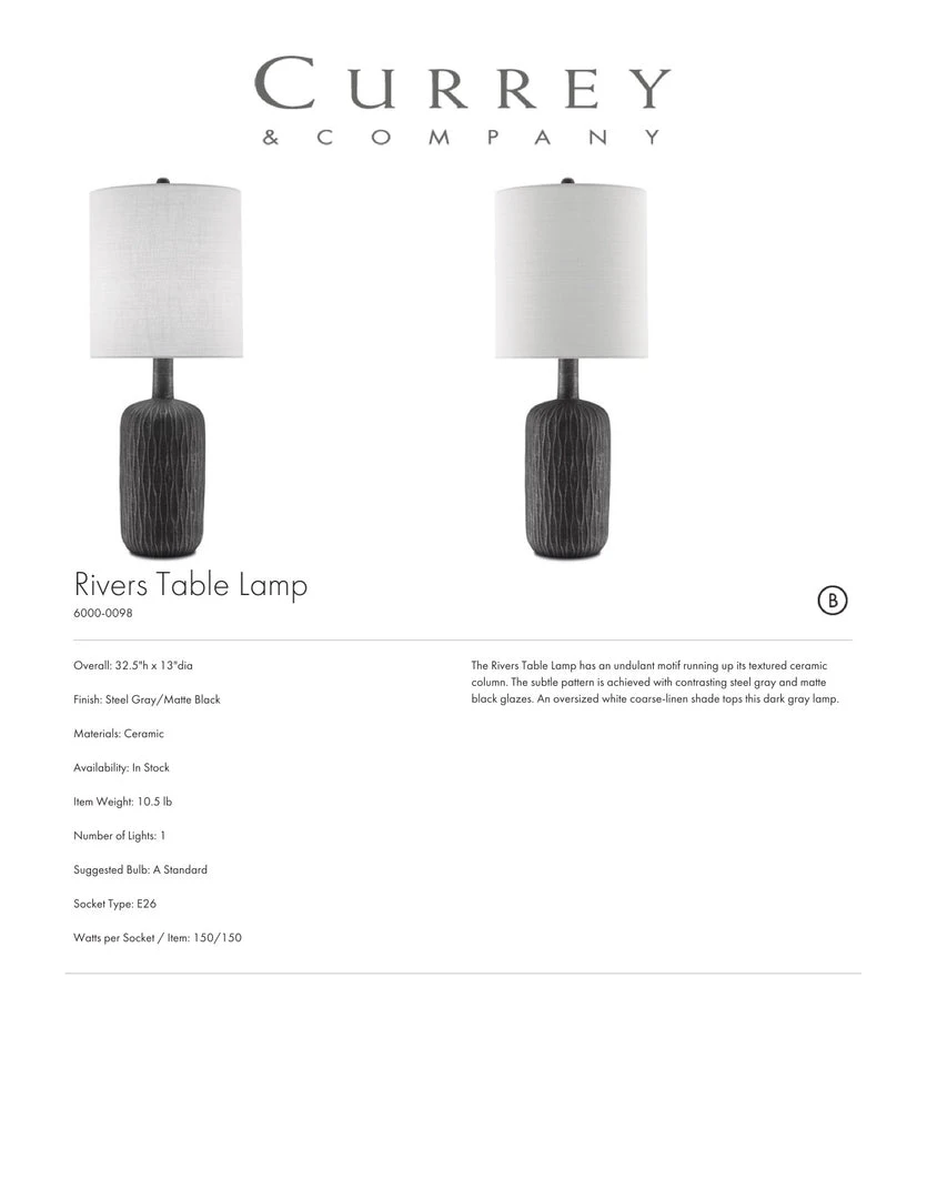 Currey And Company Rivers Table Lamp 4 Currey And Company Rivers Table Lamp