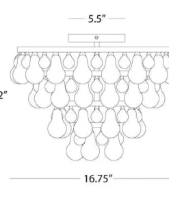 Robert Abbey New Arrivals Bling Flush Mount Polished Nickel