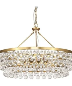 Robert Abbey Bling Large Chandelier Antique Brass