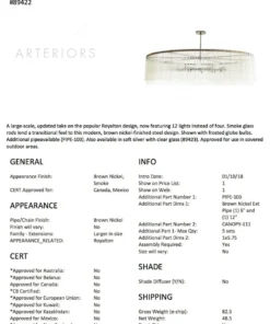 Arteriors Home Royalton Large Chandelier Brown Nickel New Arrivals