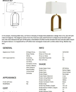 Arteriors Home Rylan Table Lamp Antique Brass New Arrivals