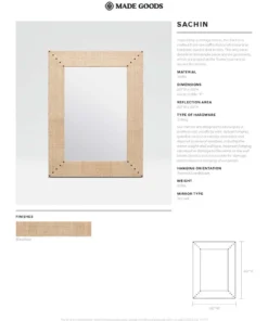 Made Goods New Arrivals Sachin Mirror Natural Bleached Raffia 5 Made Goods New Arrivals Sachin Mirror Natural Bleached Raffia