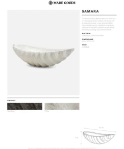 Made Goods New Arrivals Samara Bowl White Cast Resin