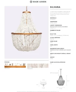 Made Goods Silvana Chandelier Brass New Arrivals
