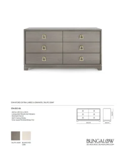 Bungalow 5 Stanford Extra Large 6 Drawer Chest Taupe Gray New Arrivals 17 Bungalow 5 Stanford Extra Large 6 Drawer Chest Taupe Gray New Arrivals