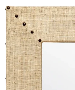 Made Goods New Arrivals Sachin Mirror Natural Bleached Raffia