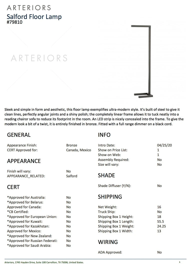 Arteriors Home Salford Floor Lamp Bronze New Arrivals 7 Arteriors Home Salford Floor Lamp Bronze New Arrivals