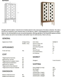 Arteriors Home Salotto Cabinet New Arrivals