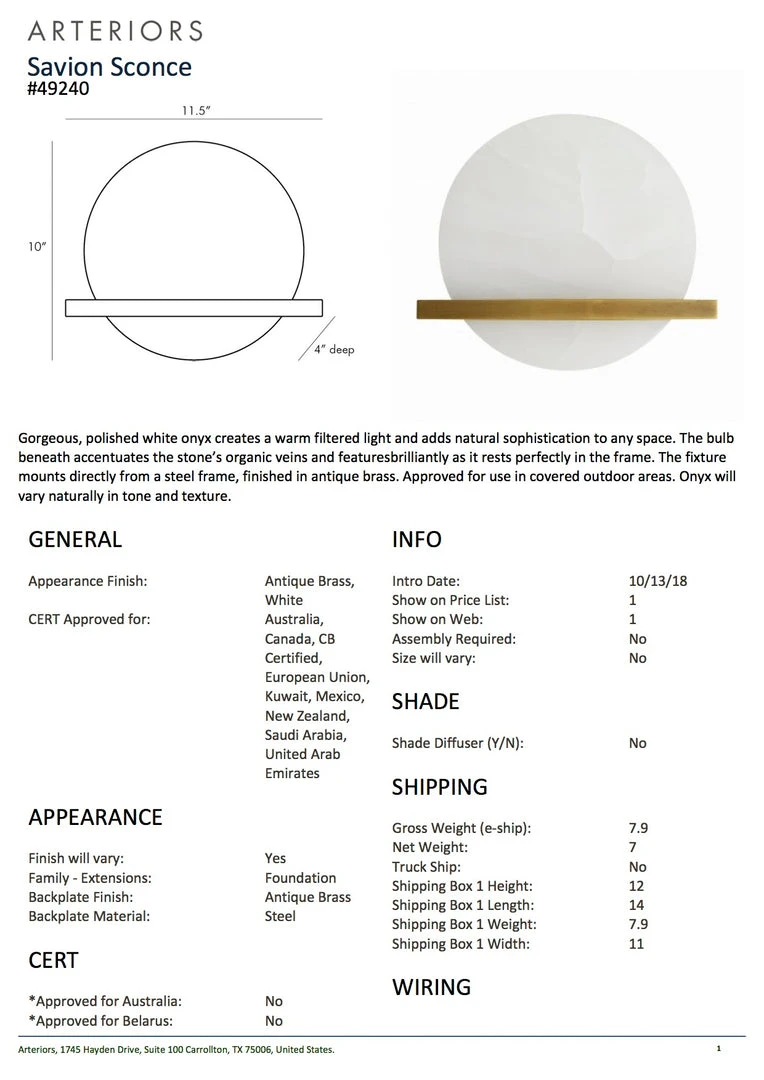 Arteriors Home New Arrivals Savion Sconce Antique Brass 10 Arteriors Home New Arrivals Savion Sconce Antique Brass