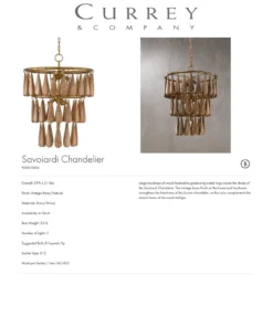 Currey And Company New Arrivals Savoiardi Chandelier 9 Currey And Company New Arrivals Savoiardi Chandelier