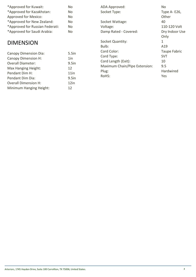 Arteriors Home Savoy Pendant Bronze 7 Arteriors Home Savoy Pendant Bronze