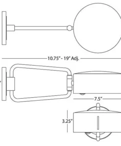 Robert Abbey Simon Swing Arm Wall Sconce Polished Nickel New Arrivals