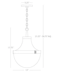 Robert Abbey Brighton Chandelier Antique Brass