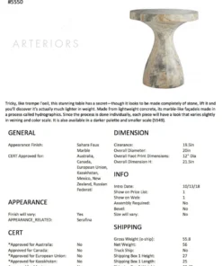 Arteriors Home Serafina Large Accent Table Sahara 17 Arteriors Home Serafina Large Accent Table Sahara