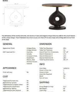 Arteriors Home Seth Side Table