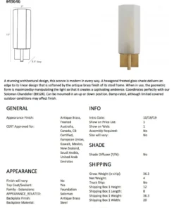 Arteriors Home Soloman Sconce Frosted Glass New Arrivals 11 Arteriors Home Soloman Sconce Frosted Glass New Arrivals