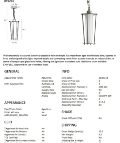 Arteriors Home New Arrivals Sorel Outdoor Pendant Iron 12 Arteriors Home New Arrivals Sorel Outdoor Pendant Iron