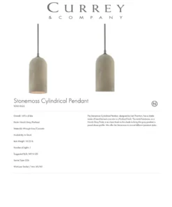 Currey And Company Stonemoss Cylindrical Pendant New Arrivals 7 Currey And Company Stonemoss Cylindrical Pendant New Arrivals