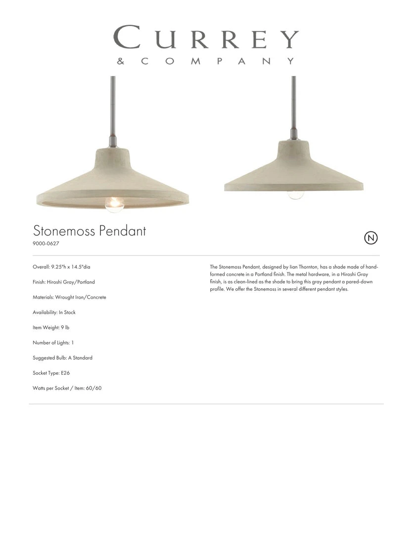 Currey And Company Stonemoss Pendant New Arrivals 4 Currey And Company Stonemoss Pendant New Arrivals