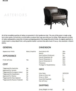 Arteriors Home Strata Lounge Chair Graphite New Arrivals 14 Arteriors Home Strata Lounge Chair Graphite New Arrivals