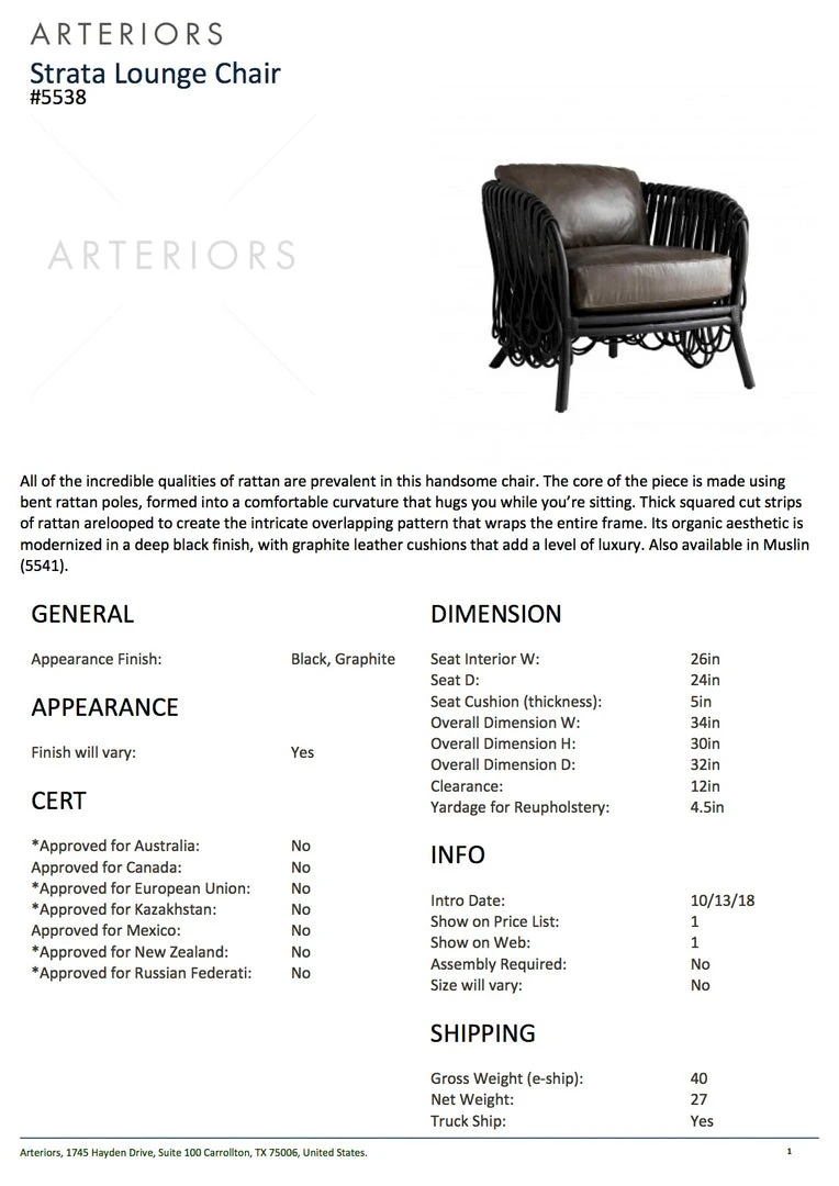 Arteriors Home Strata Lounge Chair Graphite New Arrivals 5 Arteriors Home Strata Lounge Chair Graphite New Arrivals