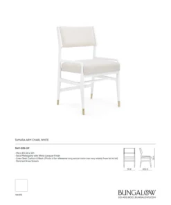 Bungalow 5 Tamara Arm Chair White