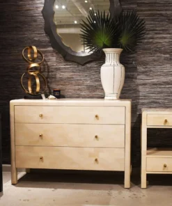 Made Goods New Arrivals Sorin 36" Dresser Off White Faux Shagreen 7 Made Goods New Arrivals Sorin 36