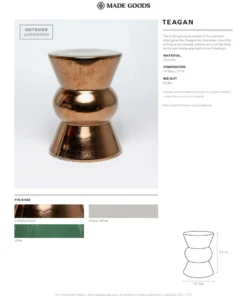 Made Goods Teagan Stool White New Arrivals