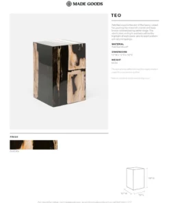 Made Goods Teo Stool Dark Mix Petrified Wood New Arrivals 7 Made Goods Teo Stool Dark Mix Petrified Wood New Arrivals