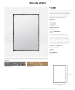 Made Goods New Arrivals Todd Mirror Polished Brass Metal