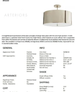 Arteriors Home Tarbell Semi Flush Polished Nickel New Arrivals 13 Arteriors Home Tarbell Semi Flush Polished Nickel New Arrivals