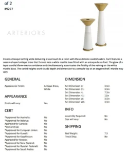 Arteriors Home Tenbrooke Candleholders White Set Of Two New Arrivals 15 Arteriors Home Tenbrooke Candleholders White Set Of Two New Arrivals