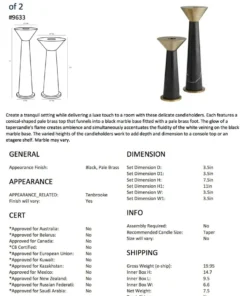 Arteriors Home New Arrivals Tenbrooke Candleholders Black Set Of Two