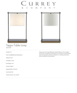Currey And Company Teppo Table Lamp New Arrivals 8 Currey And Company Teppo Table Lamp New Arrivals