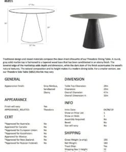 Arteriors Home Theodore Dining Table