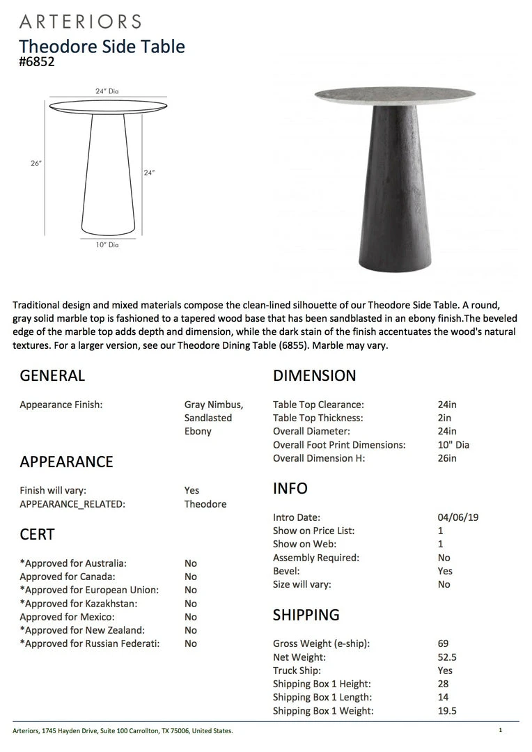 Arteriors Home Theodore Side Table New Arrivals 5 Arteriors Home Theodore Side Table New Arrivals