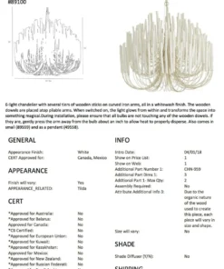 Arteriors Home Tilda Large Chandelier White New Arrivals