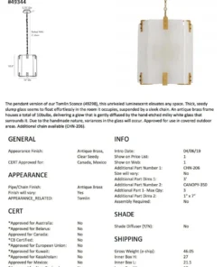 Arteriors Home Tomlin Pendant