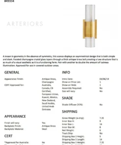 Arteriors Home Tompkins Wall Sconce New Arrivals