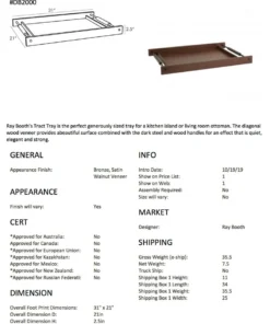 Arteriors Home Tract Tray