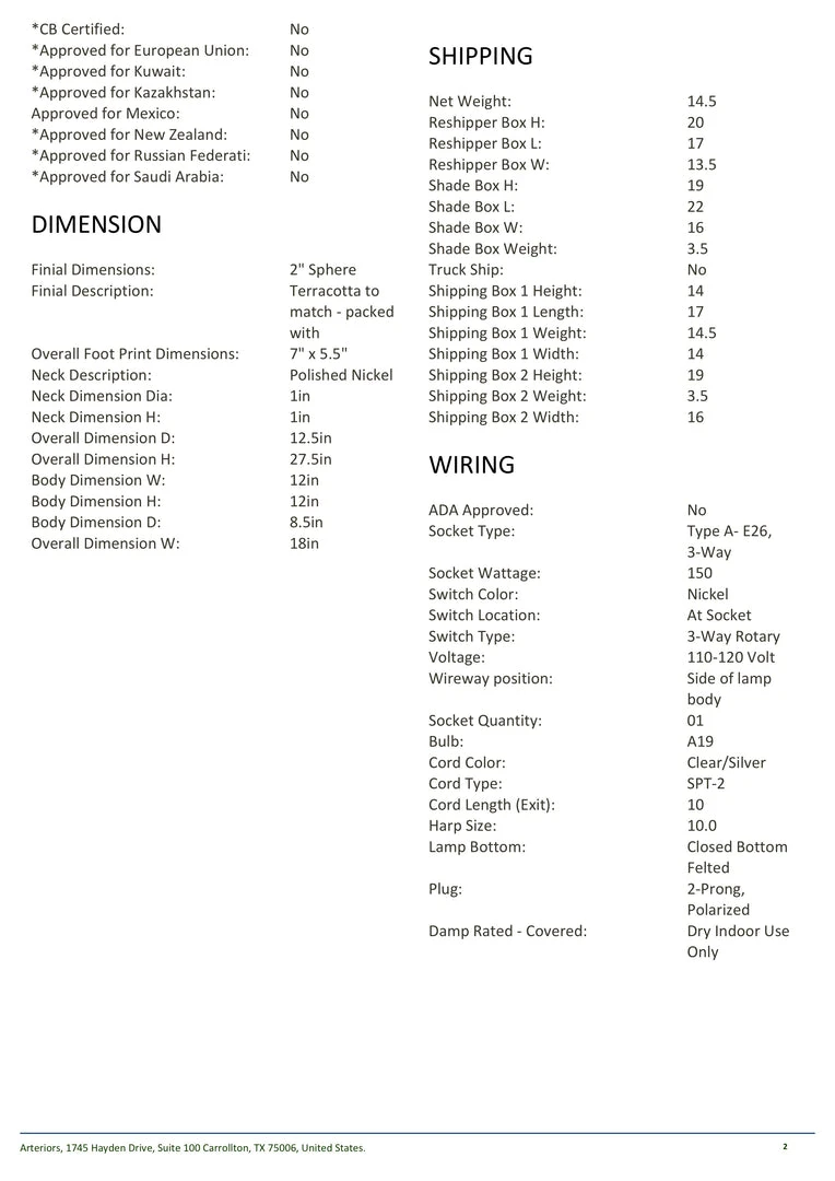 Arteriors Home Troy Lamp 6 Arteriors Home Troy Lamp