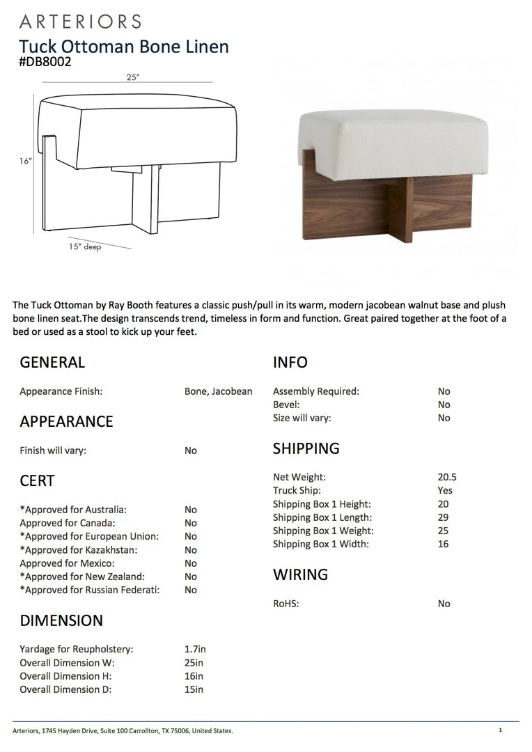 Arteriors Home Tuck Ottoman Bone Linen New Arrivals 10 Arteriors Home Tuck Ottoman Bone Linen New Arrivals