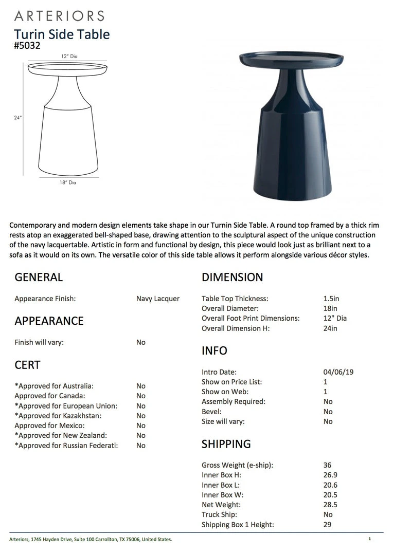 Arteriors Home New Arrivals Turin Side Table 5 Arteriors Home New Arrivals Turin Side Table