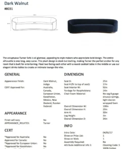 Arteriors Home Turner Sofa Indigo Velvet Dark Walnut 13 Arteriors Home Turner Sofa Indigo Velvet Dark Walnut